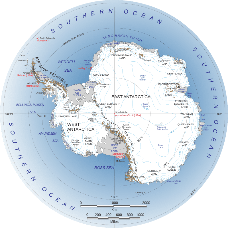 Antarctica map