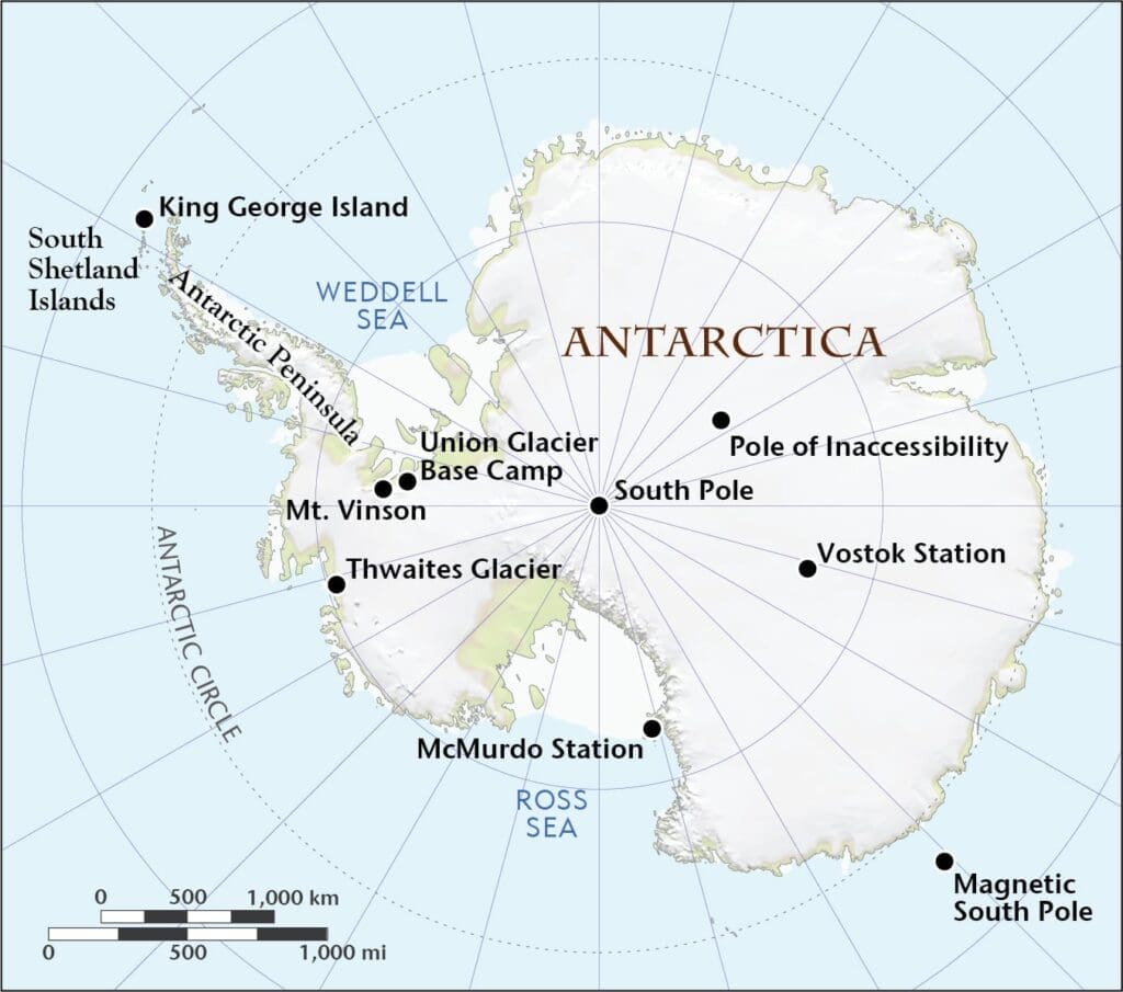 Map of Antarctica