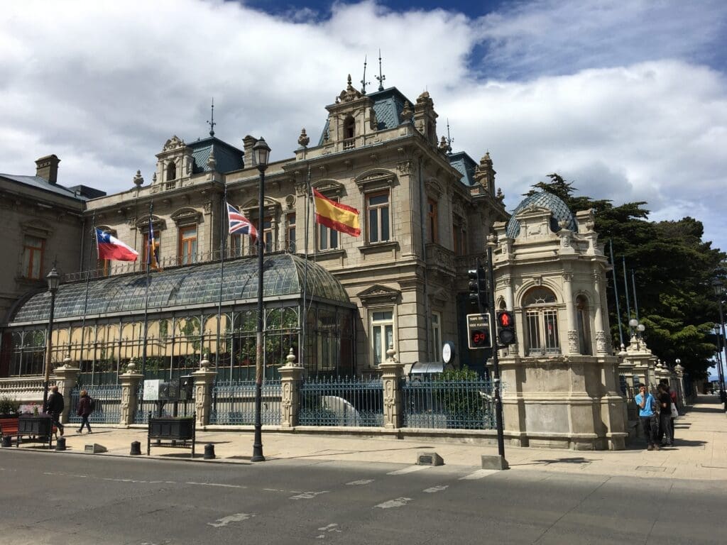 Historic building in Punta Arenas, Chile, near the main square